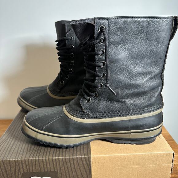 Sorel 1964 Premium T Snow Boots NM1561-010 Men’s Sz 13 Black Leather Waterproof main image 13